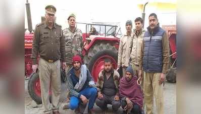 सहारनपुर: चोरी के वाहनों के साथ तीन अपराधी गिरफ्तार