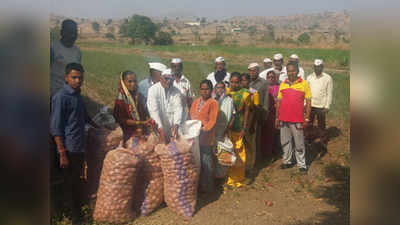 कांदा घ्या, गोड बोला...संगमनेरच्या शेतकऱ्याची अशीही संक्रांत