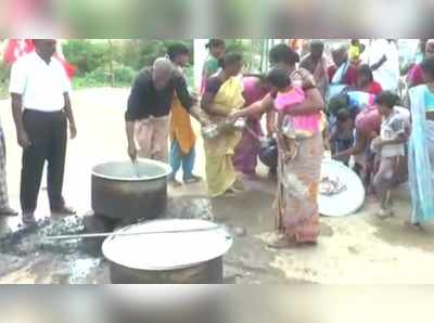 பட்டாசு ஆலையை திறக்க கோரி பட்டாசு தொழிலாளர் கஞ்சி தொட்டி திறப்பு போராட்டம்!