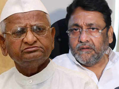 Anna Hazare: अण्णा हजारे यांची नवाब मलिक यांना नोटीस