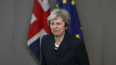 ब्रेग्जिट समझौते पर फिर से बातचीत के लिए ब्रसेल्स में ब्रिटिश प्रधानमंत्री टेरीजा मे