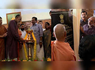 ശിവഗിരിയിൽ വിളക്കിലെ എല്ലാ തിരിയും ഒറ്റയ്ക്ക് തെളിച്ച് കണ്ണന്താനം