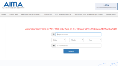 AIMA MAT Admit Card 2019: PBT के लिए ऐडमिट कार्ड जारी, यहां करें डाउनलोड