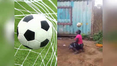 फुटबॉल के साथ महिला ने किए गजब करतब, विडियो हुआ वायरल