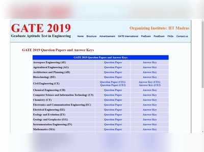 IIT Madras: 2019 கேட் தேர்வு வினாத்தாள் மற்றும் விடைகள் வெளியீடு