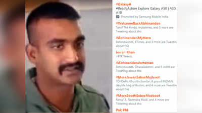 #WelcomeBackAbhinandan சில நிமிடங்களில் டிரெண்டான ஹேஷ்டேக்