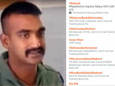 #WelcomeBackAbhinandan சில நிமிடங்களில் டிரெண்டான ஹேஷ்டேக்