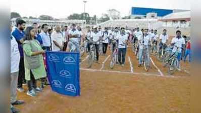 ಪರಿಸರ ಜಾಗೃತಿಗೆ ಸೈಕಲ್‌ ಜಾಥಾಕ್ಕೆ ಚಾಲನೆ