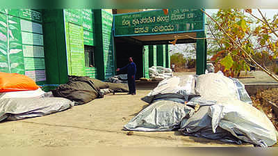 ಬಿಸಿಲಿಗೆ ಹಾಳಾಗುತ್ತಿವೆ ಕೃಷಿ ಹೊಂಡದ ತಾಡಪತ್ರಿಗಳು