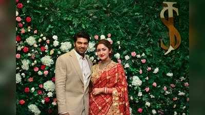 Arya Sayesha Marriage Pics: சென்னையில் ஆர்யா-சாயிஷா சைகல் திருமண வரவேற்பு!