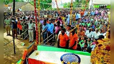 ವೀರಯೋಧ ರಾಹುಲ್‌ ಶಿಂಧೆ ಪಂಚಭೂತಗಳಲ್ಲಿ ಲೀನ