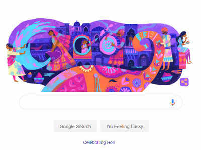 होली के रंग में डूबा है आज का Google Doodle