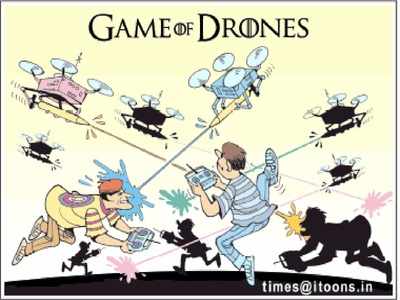 Cartoon Joke: కార్టూన్ జోక్: గేమ్ ఆఫ్ డ్రోన్స్!