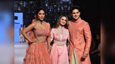 दोस्त Priyank Sharma के साथ रैंप वॉक करती नजर आईं Hina Khan