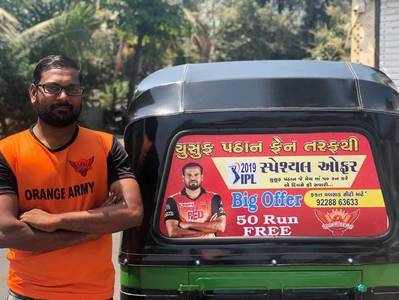 SRH IPL 2019: യൂസഫ് പഠാൻ ഫിഫ‍്‍ടി അടിച്ചാൽ ഈ ഓട്ടോക്കാരൻെറ വക യാത്ര സൗജന്യം