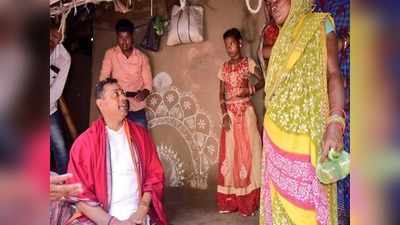 प्रचार का रंग: संबित पात्रा ने अपने हाथ से गरीब परिवार को खिलाया खाना, विडियो वायरल