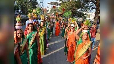 शोभायात्रेने हिंदू नववर्षाचे स्वागत