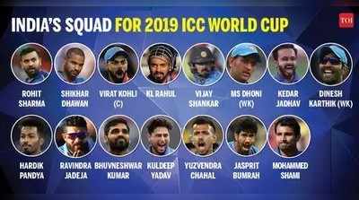 World Cup Cricket 2019: ಭಾರತ ತಂಡ ಪ್ರಕಟ, ಆಟಗಾರರ ಪಟ್ಟಿ ಇಲ್ಲಿದೆ