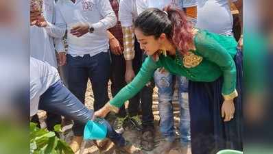 ಗಿಡ ನೆಡುವ ಮೂಲಕ ಬರ್ತ್‌ಡೇ ಆಚರಿಸಿಕೊಂಡ ಐಂದ್ರಿತಾ ರೇ