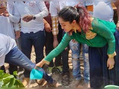 ಗಿಡ ನೆಡುವ ಮೂಲಕ ಬರ್ತ್‌ಡೇ ಆಚರಿಸಿಕೊಂಡ ಐಂದ್ರಿತಾ ರೇ