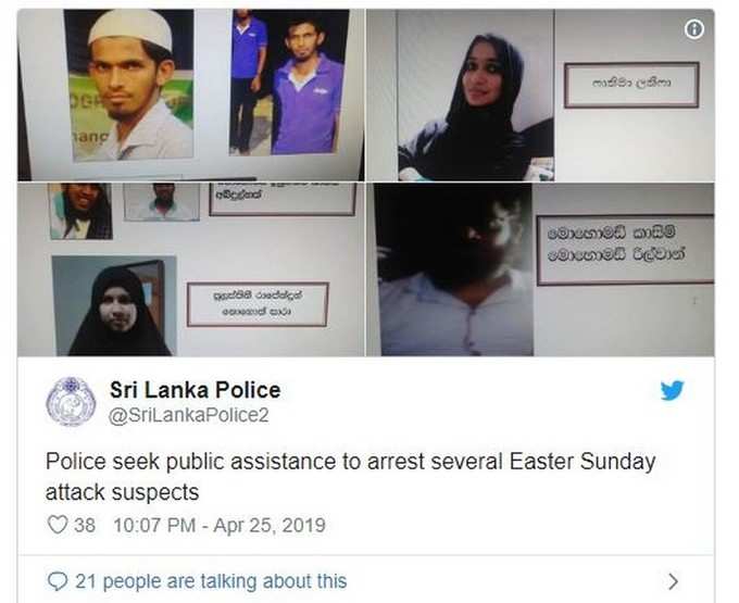 Lanka Police tweet