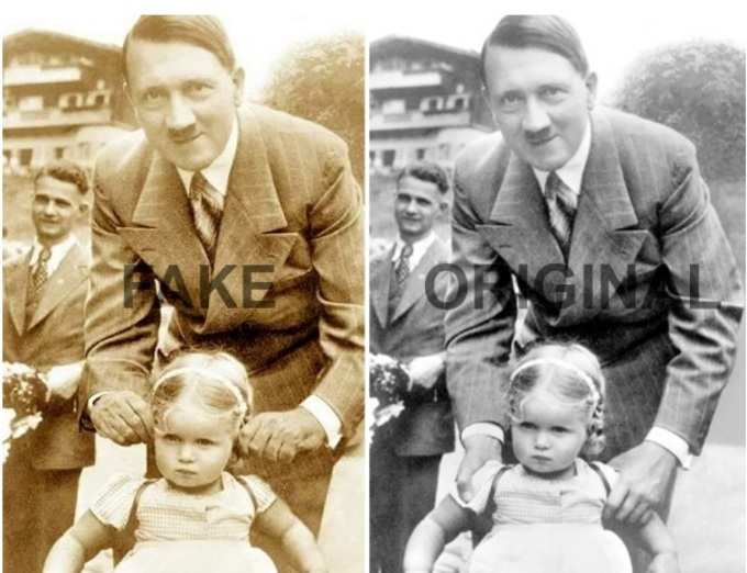 Hitler fake and original pics