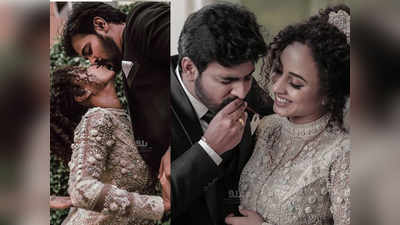 Pearle Maaney Wedding Pic: ചുണ്ടോട് ചുണ്ട് ചേര്‍ത്ത് പേളിഷ്