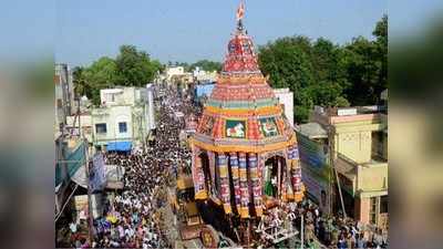 புதுக்கோட்டை கல்லாலங்குடி முத்துமாரி அம்மன் கோவிலில் சித்திரை தேரோட்டம்