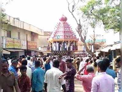 காரைக்குடியில் புதிய தேர் வெள்ளோட்டம்!- ஏராளமான பக்தா்கள் வடம் பிடித்து இழுத்தனர்!!