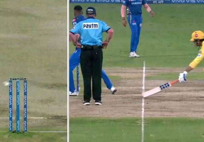 MS Dhoni Run Out