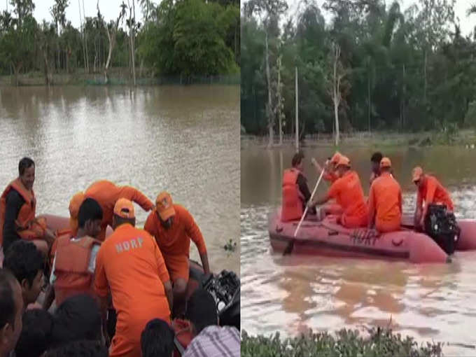 NDRF टीम राहतकार्य में जुटी