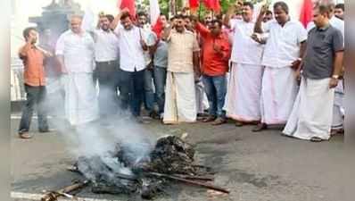 കേരളാ കോൺഗ്രസിൽ യുദ്ധം; പിജെ ജോസഫിന്റെ കോലം കത്തിച്ചു