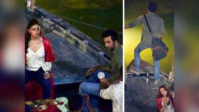 Ranbir Kapoor और आलिया भट्ट की नई तस्वीरें आईं सामने, वाराणसी में नाव पर कर रहे शूटिंग
