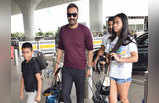 Ajay Devgn बच्चों के साथ एयरपोर्ट पर हुए स्पॉट, बेटी न्यासा दिखीं नाराज