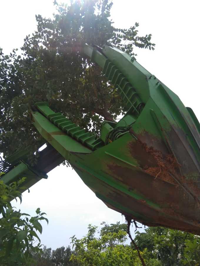 ವೋಲ್ವೊ ಯಂತ್ರಗಳಿಂದ ಮರ-ಗಿಡಗಳ ಸ್ಥಳಾಂತರ