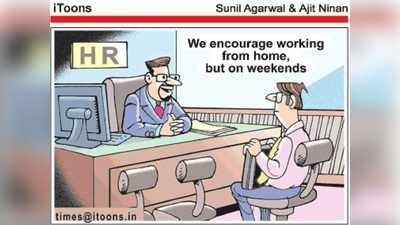 Cartoon Jokes: వీకెండ్స్ వర్క్ ఫ్రమ్ హోమ్‌!