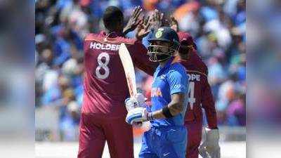IND vs WI: विराट कोहली और एमएस धोनी की हाफ सेंचुरी, भारत ने बनाए 268 रन