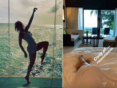 मलाइका ने शेयर की मालदीव की लाजवाब तस्वीरें, होटेल के कमरे से लेकर समंदर की ग्रीन लहरों की झलकियां
