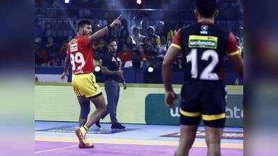 PKL 2019: நடப்பு சாம்பியன் பெங்களூருவை தோற்கடித்த குஜராத் அணி