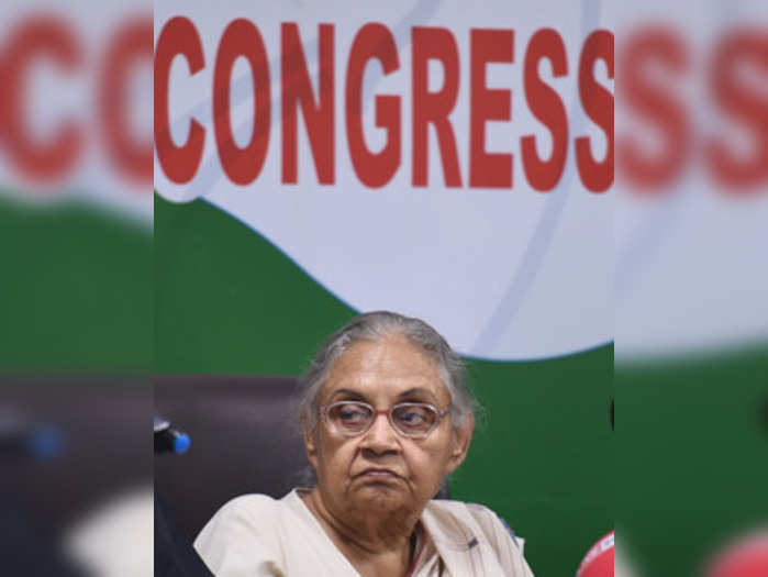New Delhi: DPCC President Sheila Dikshit during a press conference at DPCC offic...