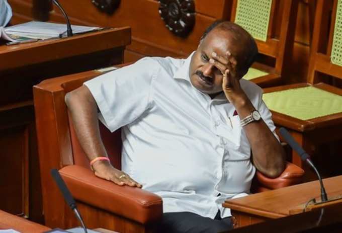 Bengaluru: Karnataka Chief Minister H D Kumaraswamy during the assembly session ...