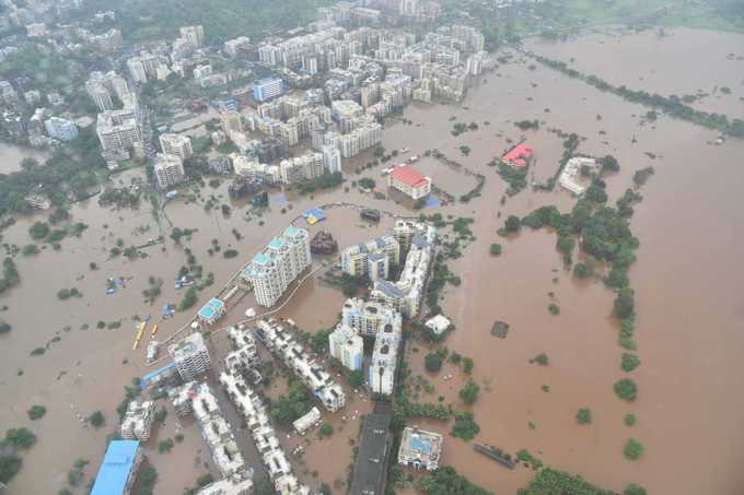 నీట మునిగిన ముంబై ఏరియల్ వ్యూ..