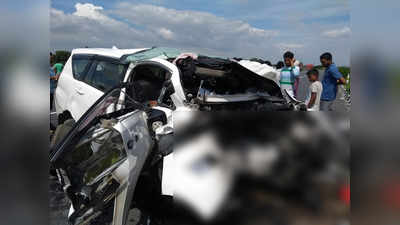 लखनऊ-आगरा एक्सप्रेस वे पर हादसे का शिकार हुई कार, एक परिवार के 3 लोगों की मौत