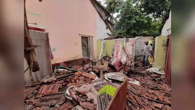 पालघर: पावसामुळं घराचे छत कोसळले; ४ जखमी