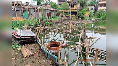 পাড়ার মহিলাদের প্রয়াসে পুকুর উদ্ধার মহেশতলায়