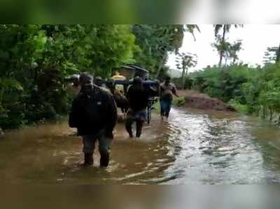 ಪ್ರವಾಹ ಭೀತಿ: ಬಂಡಿ ಎಳೆದು ಸರಕು-ಸಾಮಾನು ಸ್ಥಳಾಂತರಿಸಿದ ರೈತರು