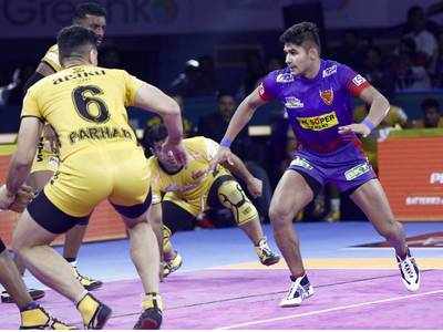 Telugu Titans அணியை ஒரு புள்ளியில் வீழ்த்திய தபாங்க் டெல்லி