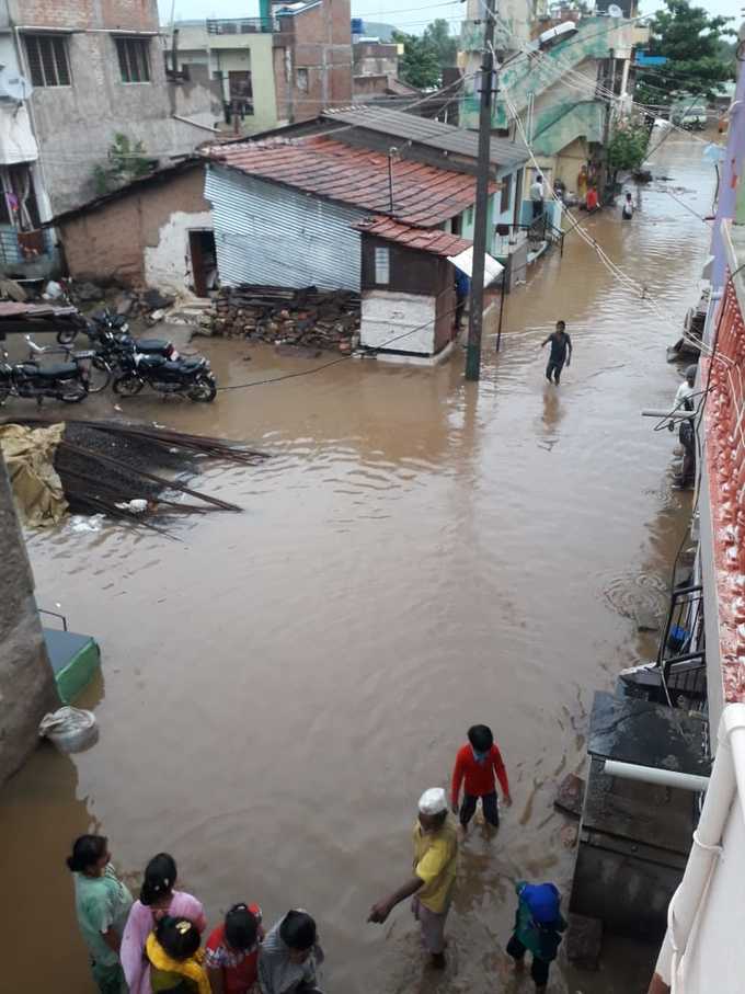 ಬೆಳಗಾವಿಯ ಸಂಕೇಶ್ವರ ಪಟ್ಟಣದ ಕೆಲ ಭಾಗ ಜಲಾವೃತ