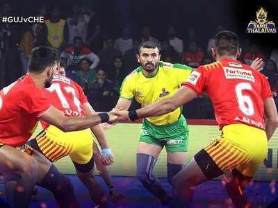 PKL 2019: ಗುಜರಾತ್ ವಿರುದ್ಧ ತಲೈವಾಸ್‌ಗೆ ಅರ್ಹ ಗೆಲುವು