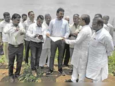 ಶಾಸಕ ಅಬ್ಬಯ್ಯರಿಂದ ಐನಾಪುರ ಕೆರೆ ಪ್ರದೇಶ ವೀಕ್ಷ ಣೆ